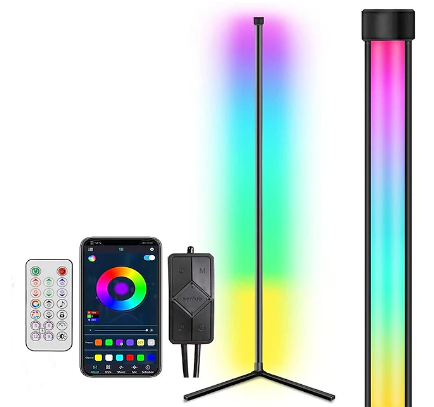 Remote Control RgbPhantomFloor Lamp Bluetooth Disassembly SplicingFloor Lamp Led Corner Atmosphere Lamp Corner Lamp