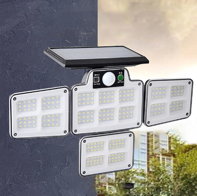 Security LED Outdoor Lights 120/168/228 LED Bead Outdoor Solar Remote Control Wall Lamp LED Body Sensing Garden Lamp Home Garage Lamp Road Lighting Solar Lamp LED Floodlight Path Lamp and Swimming Pool Garden Decorative Lamp 1PC