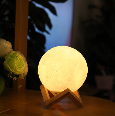 1set 15CM Moon 3D Nightlight Touch Moon USB Rechargeable Dimmable Color with USB Cable Decoration Bedrooms Lamp