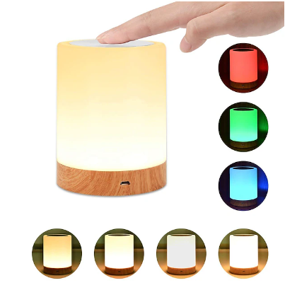 1pc USB 5V Night Light Touch Lamp for Bedrooms Living Room Portable Table Bedside Lamps with Rechargeable Internal Battery Dimmable 2800K-3100K Warm White Light Color Changing RGB