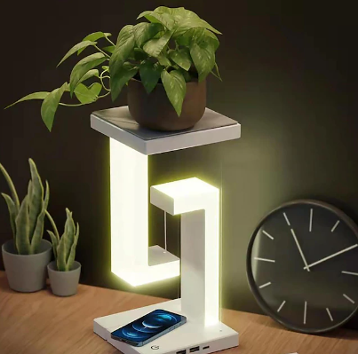 LED Night Lamp Creative Physics Balance Suspension Table Desk Lamp Cordless Night Light USB Charging Port Bedroom Lamp Home Decor