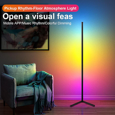 Remote Control RgbPhantomFloor Lamp Bluetooth Disassembly SplicingFloor Lamp Led Corner Atmosphere Lamp Corner Lamp