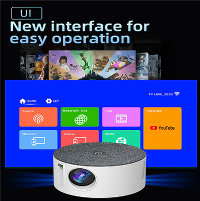 Factory Outlet T2 LCD Projector Built-in speaker Mini Handheld Pocket Portable Keystone Correction Manual Focus WVGA (800x480) 1000 lm Other Compatible with HDMI USB