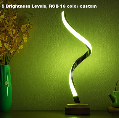 Modern Desk Lamp LED Wood Table Lamp 16 Colors Custom Bedroom Bedside Night Light RGB Dimmable LED Lighting For Creative Home Decor