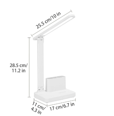 New LED Stepless Dimmable Portable Folding Lamp USB Rechargeable Folding Touch Switch Desk Lamp Energy Saving Rechargeable LED Pen Holder Dimmable Reading Light