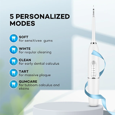 2 in 1 Ultrasonic Teeth Cleaning Kit Waterproof Tartar Tooth Coffee Stains Smoked Teeth Dental Plaque Calculus Ultrasonic Sonic Dental Scaler USB Toothbrush Tooth Cleaner Whiten Teeth Tartar Remove Tool