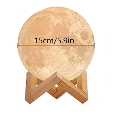 1set 15CM Moon 3D Nightlight Touch Moon USB Rechargeable Dimmable Color with USB Cable Decoration Bedrooms Lamp