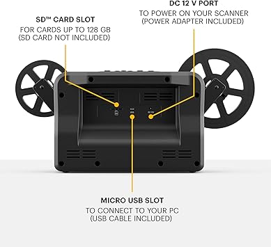 Kodak REELS 8mm & Super 8 Films Digitizer Converter with Big 5” Screen, Scanner Converts Film Frame by Frame to Digital MP4 Files for Viewing, Sharing & Saving on SD Card for 3” 4” 5” 7” and 9” Reels