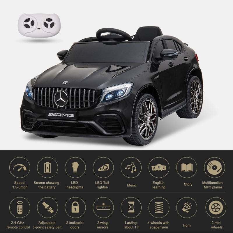 Aosom Officially Licensed Kids Ride-On Car 12V Electric Ride On Car Perfect Toy Gift with Remote Control Suspension Wheel, Black