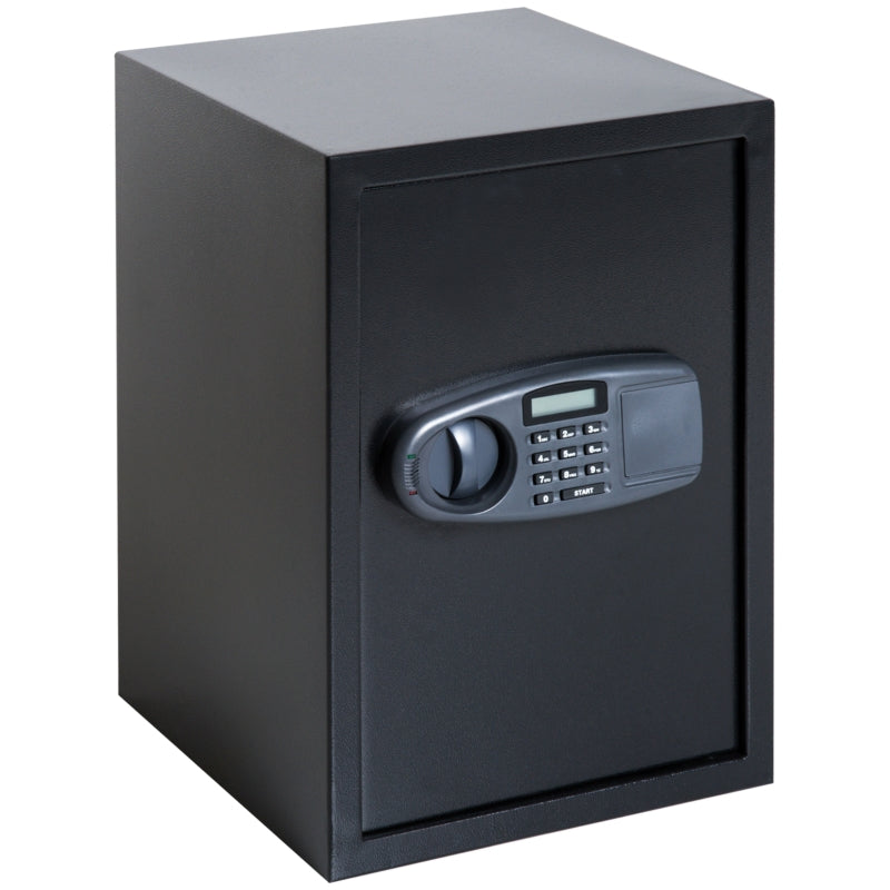 HOMCOM 2.2cf Electronic Wall Safe Box Digital Lock Safety Cash Jewelry Security Home Office Hotel