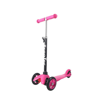 Monvelo Pink Scooter for Kids Deluxe 3 Wheel Glider with Kick And Go Lean 2 Turn