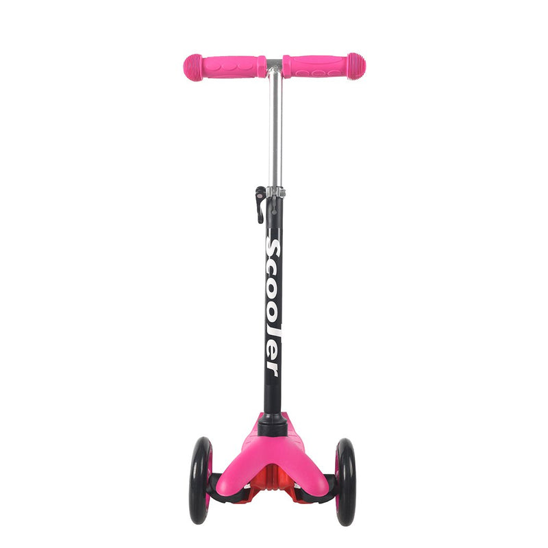 Monvelo Pink Scooter for Kids Deluxe 3 Wheel Glider with Kick And Go Lean 2 Turn