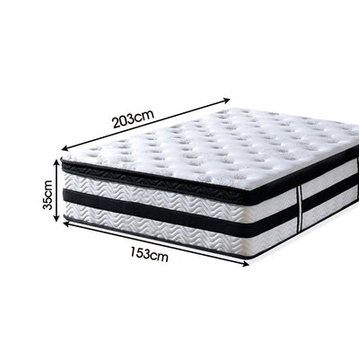 DeramZ 35CM Thickness Euro Top Egg Crate Foam Mattress in Queen Size