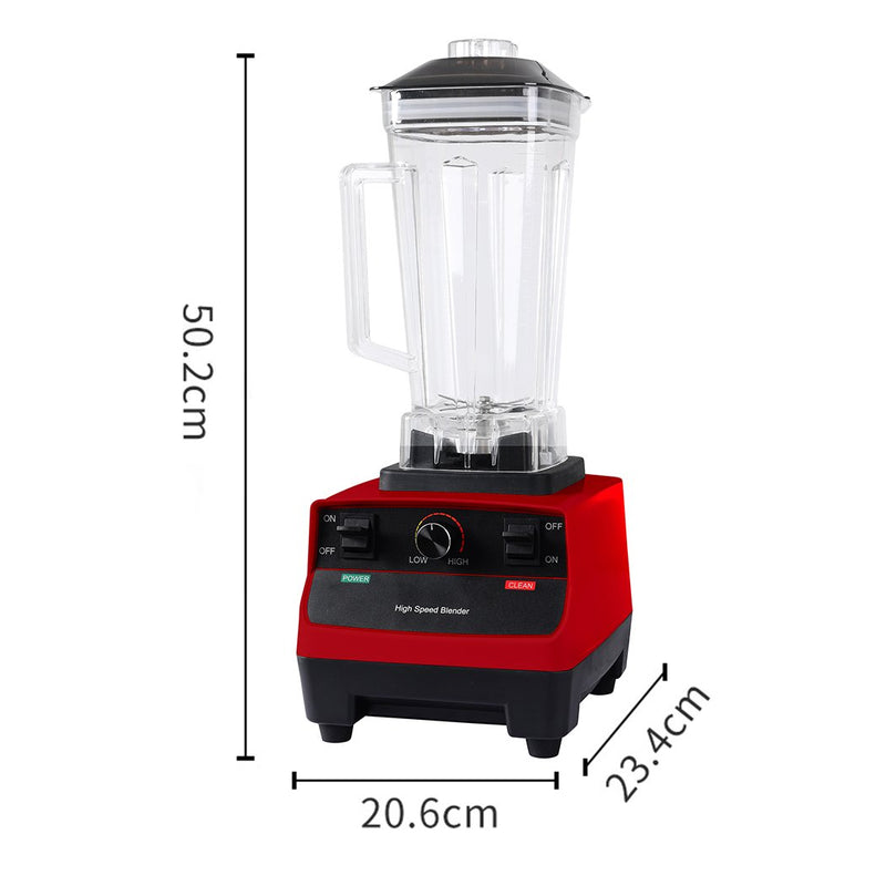 Red Commercial Blender Food Processor Blender Mixer Juicer Smoothies