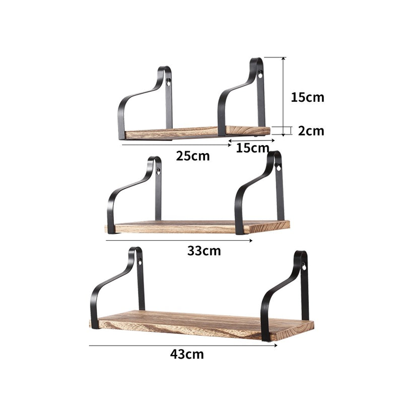 Floating Shelves Wall Mounted Set of 3