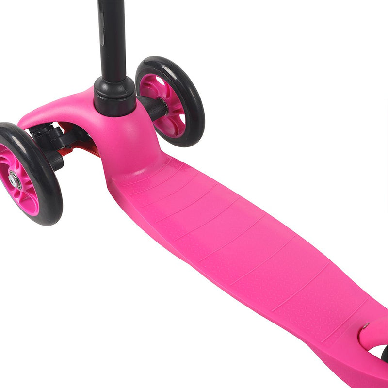 Monvelo Pink Scooter for Kids Deluxe 3 Wheel Glider with Kick And Go Lean 2 Turn