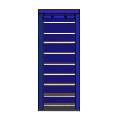 Blue 10 Tiers Shoe Rack Holder