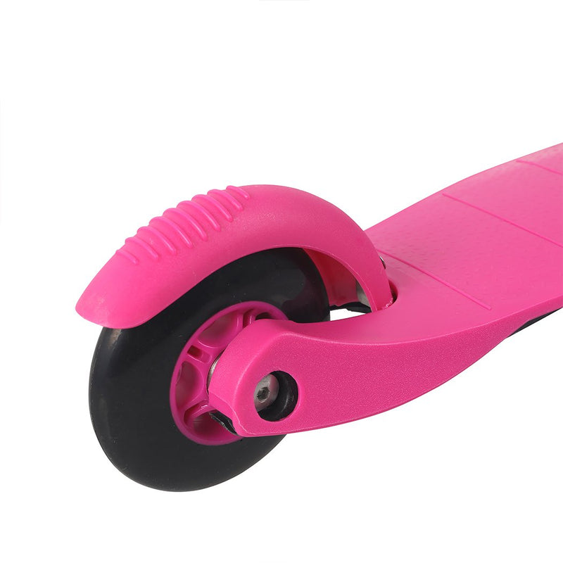 Monvelo Pink Scooter for Kids Deluxe 3 Wheel Glider with Kick And Go Lean 2 Turn