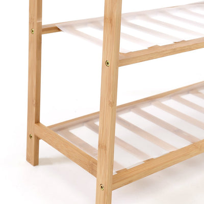 Levede Bamboo Shoe Rack Storage Wooden Organizer Shelf Stand 4 Tiers Layers 70cm