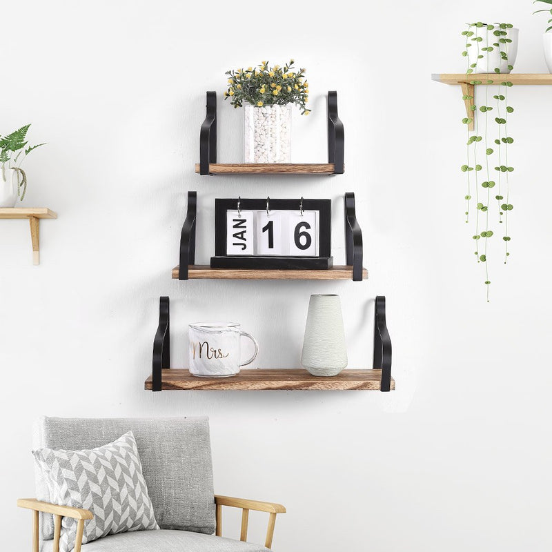 Floating Shelves Wall Mounted Set of 3