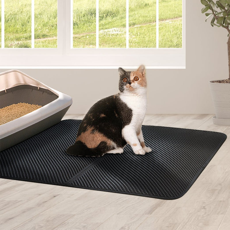 Waterproof Double-Layer Cat Litter Mat Trapper Foldable Pad Pet Rug HomeComfort