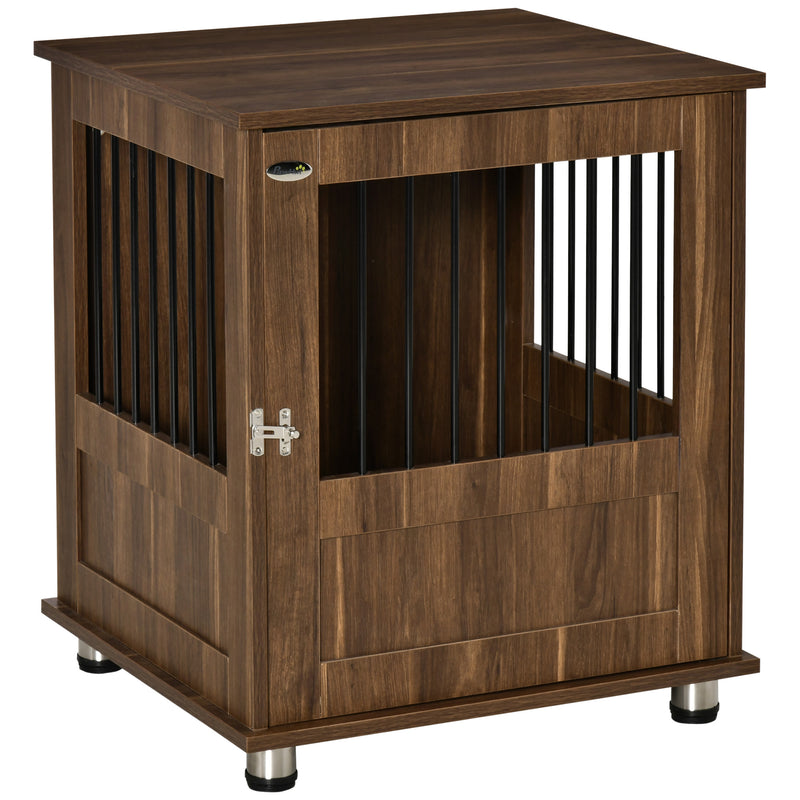 Wooden Dog Crate with Furniture Style for Small Dogs, Indoor End Table