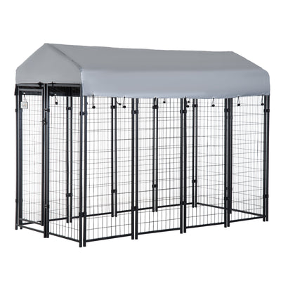 Medium Outdoor Dog Kennel Run House Crate Cage Anti-UV Roof Patio Pet Shelter