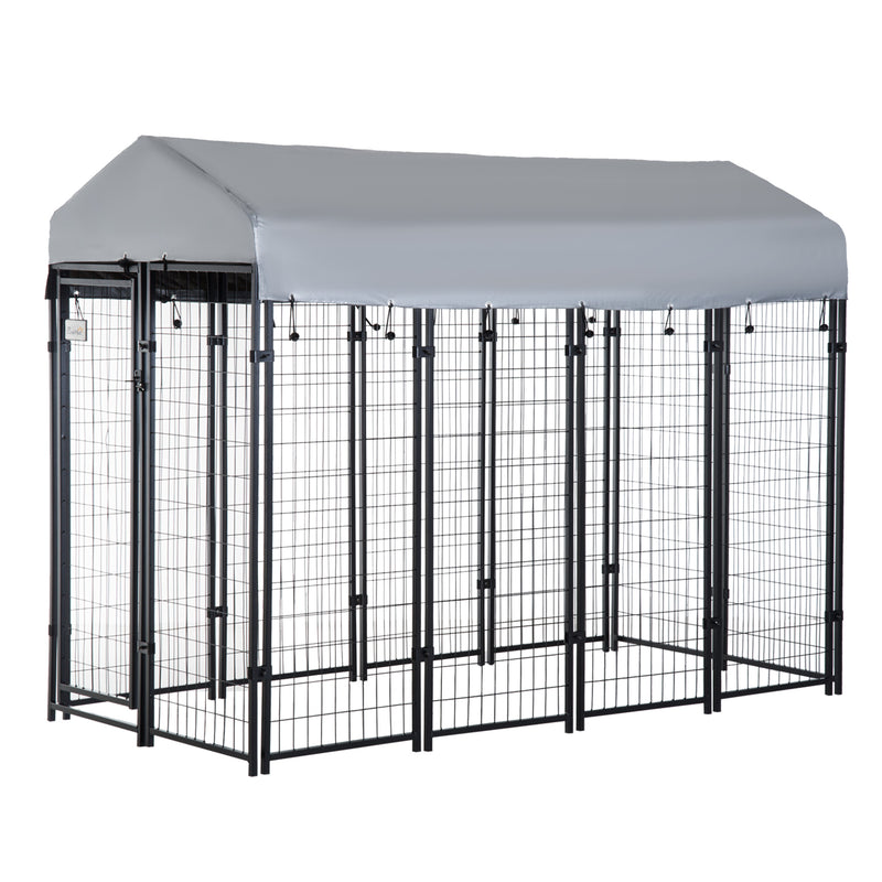 Medium Outdoor Dog Kennel Run House Crate Cage Anti-UV Roof Patio Pet Shelter