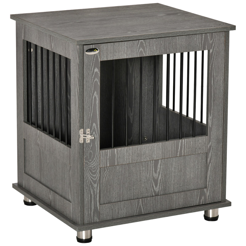 Wooden Dog Crate with Furniture Style for Small Dogs, Indoor End Table