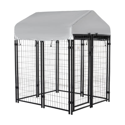 Medium Outdoor Dog Kennel Run House Crate Cage Anti-UV Roof Patio Pet Shelter