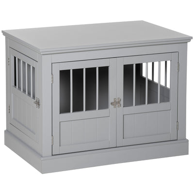 Indoor Dog Crate End Table Pet Kennel W/ Large Entrance Magnetic Doors