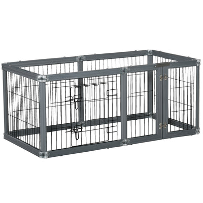 24.5&quot; Heavy-Duty Dog Fence 6 Panels Pet Playpen w/ Double Locking Latches