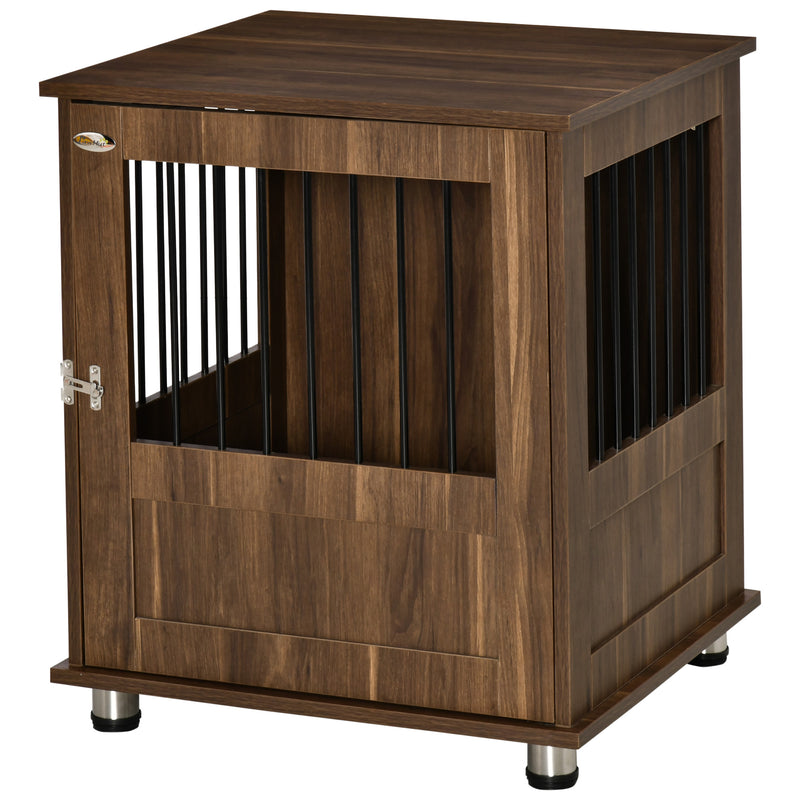 Wooden Dog Crate with Furniture Style for Small Dogs, Indoor End Table