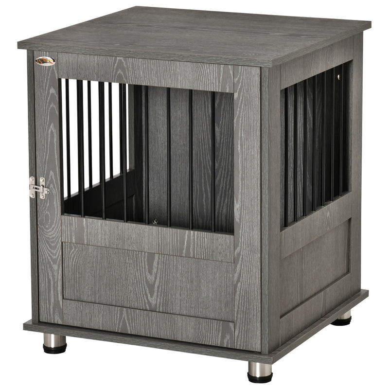 Wooden Dog Crate with Furniture Style for Small Dogs, Indoor End Table