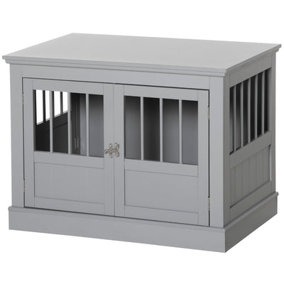 Indoor Dog Crate End Table Pet Kennel W/ Large Entrance Magnetic Doors