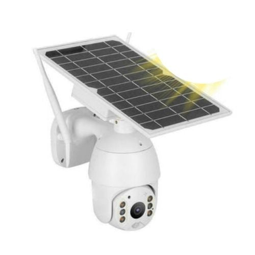 NEW Smart 1080P Solar Camera Waterproof WiFi PIR Alarm PTZ Night Vision IP CCTV