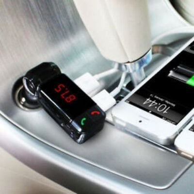 FM Transmitter Modulator Bluetooth Handsfree Adapter USB Charger AUX Player