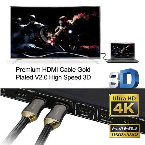 4K Ultra HD Premium HDMI Cable V2.0 3D High Speed Zinc Braided 2m 3m 5m 10m 15m