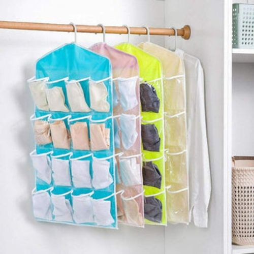 16 Pockets Hanging Handbag Organizer Bag Storage Holder Wardrobe Closets Hanger