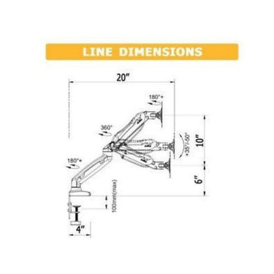 Swing Arm LCD Desktop Desk Mount Deskmount for Computer Monitor 17 to 27 Inch TV