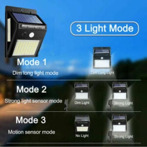 Solar Sensor Wall Light 100 LED Motion Lights Outdoor Security Home Lamp