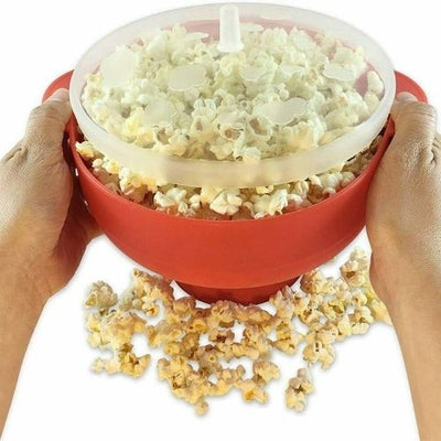 Popcorn Popper Maker Microwave Silicone Collapsible Bowl Container Kitchen Tool