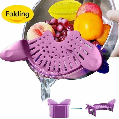 Kitchen Food Strain Colander Strainer Silicone Colander for Water Drainer Pasta