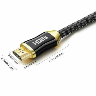 NEW PREMIUM 4K HDMI CABLE 2.0 HIGH SPEED GOLD PLATED BRAIDED LEAD 3D HDTV UHD