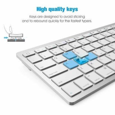 Keyboard&Mouse Combo Wireless 2.4Ghz Optical Mouse USB Receiver For Pc Laptop