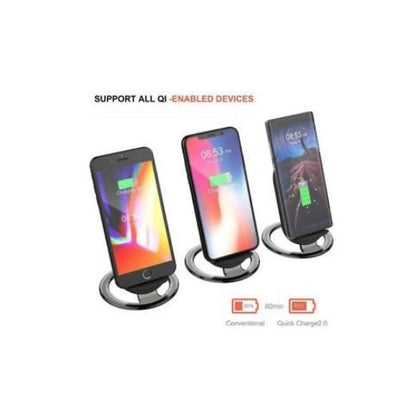 Qi Wireless Fast Charger High Power Docking Stand Holder 15W Vertical Horizontal