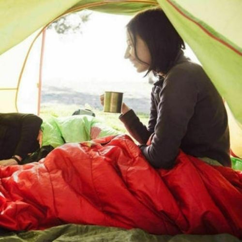 Outdoor Camping Weather Sleeping Bag Single Envelope Tent Hiking Thermal Winter