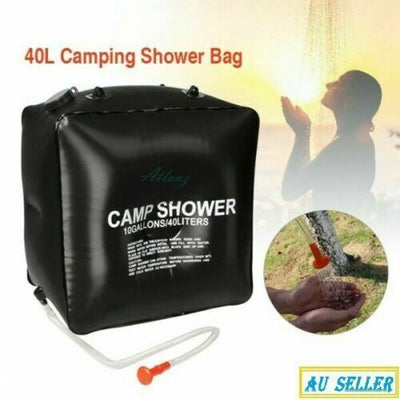 20L/40L Foldable Solar Energy Heated Water Bag Camp PVC Shower Outdoor Travel