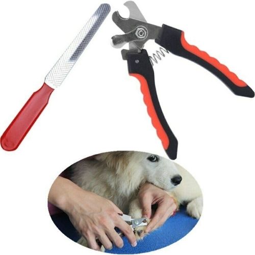 Dog Nail Cutter Clipper Claw & Nails Grinder Trimmer Grooming with Nail File