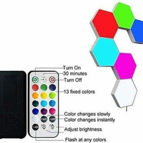 Hexagon Lights with Remote Control, Smart LED Wall Light Panels Touch-Sensitive